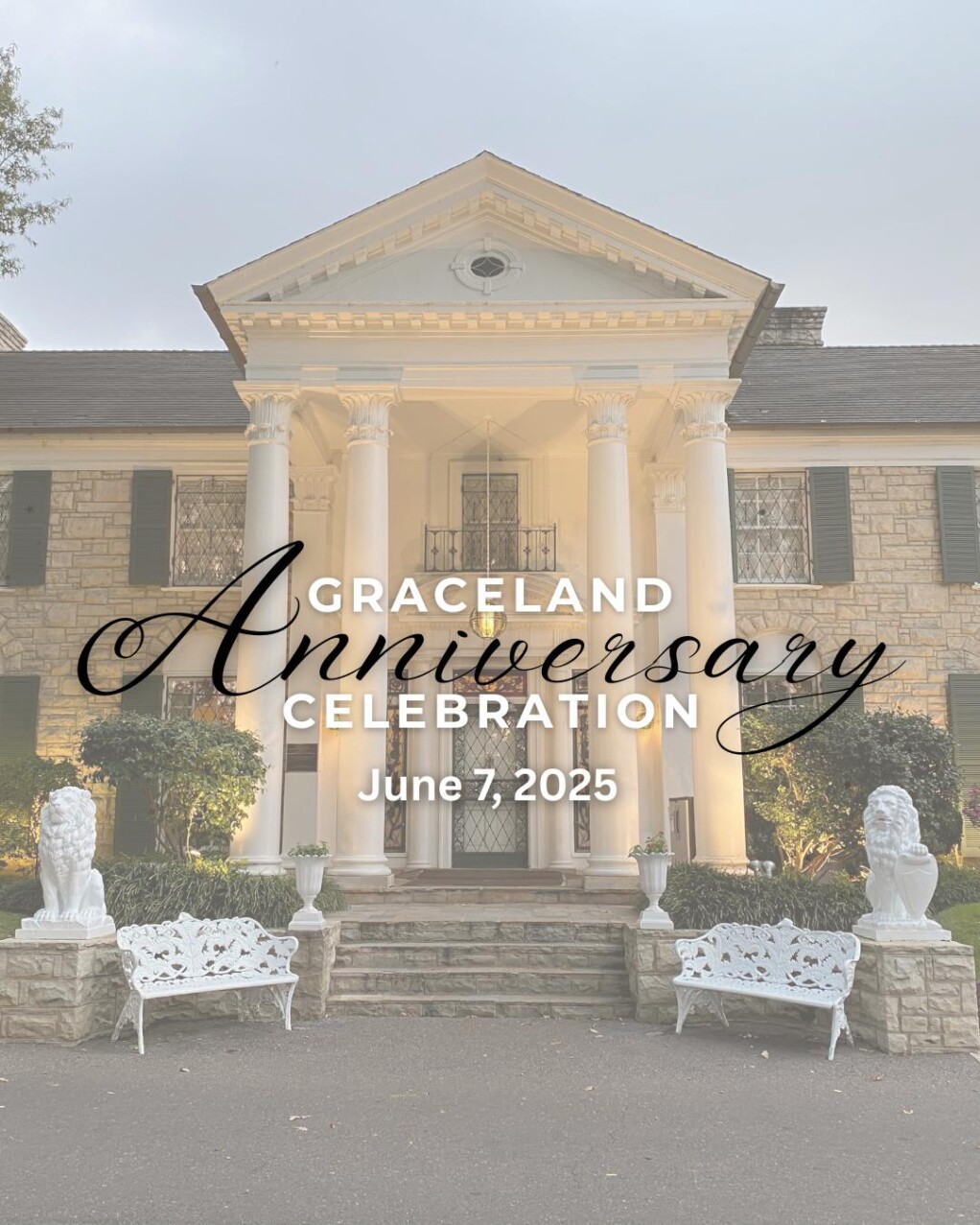 Image of front of Graceland Mansion