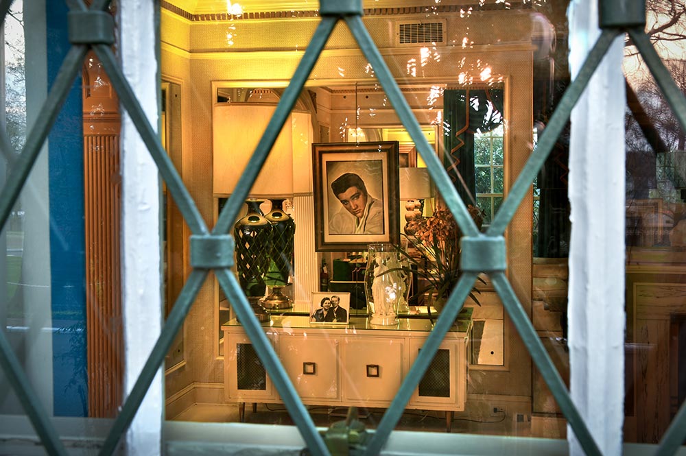 Graceland Artifacts Through Mansion Window