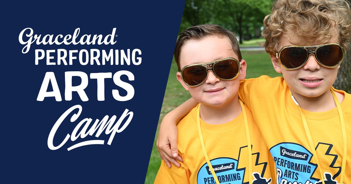 Kids with sunglasses at Graceland