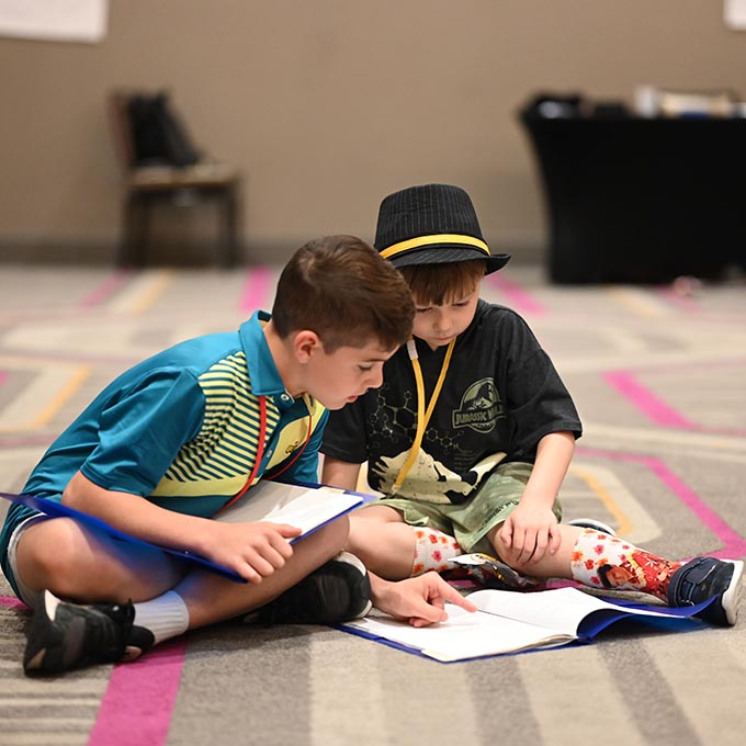 Graceland Performing Arts Camp Boys with Book | The Guest House at Graceland Graceland Performing Arts Camp Boys with Book