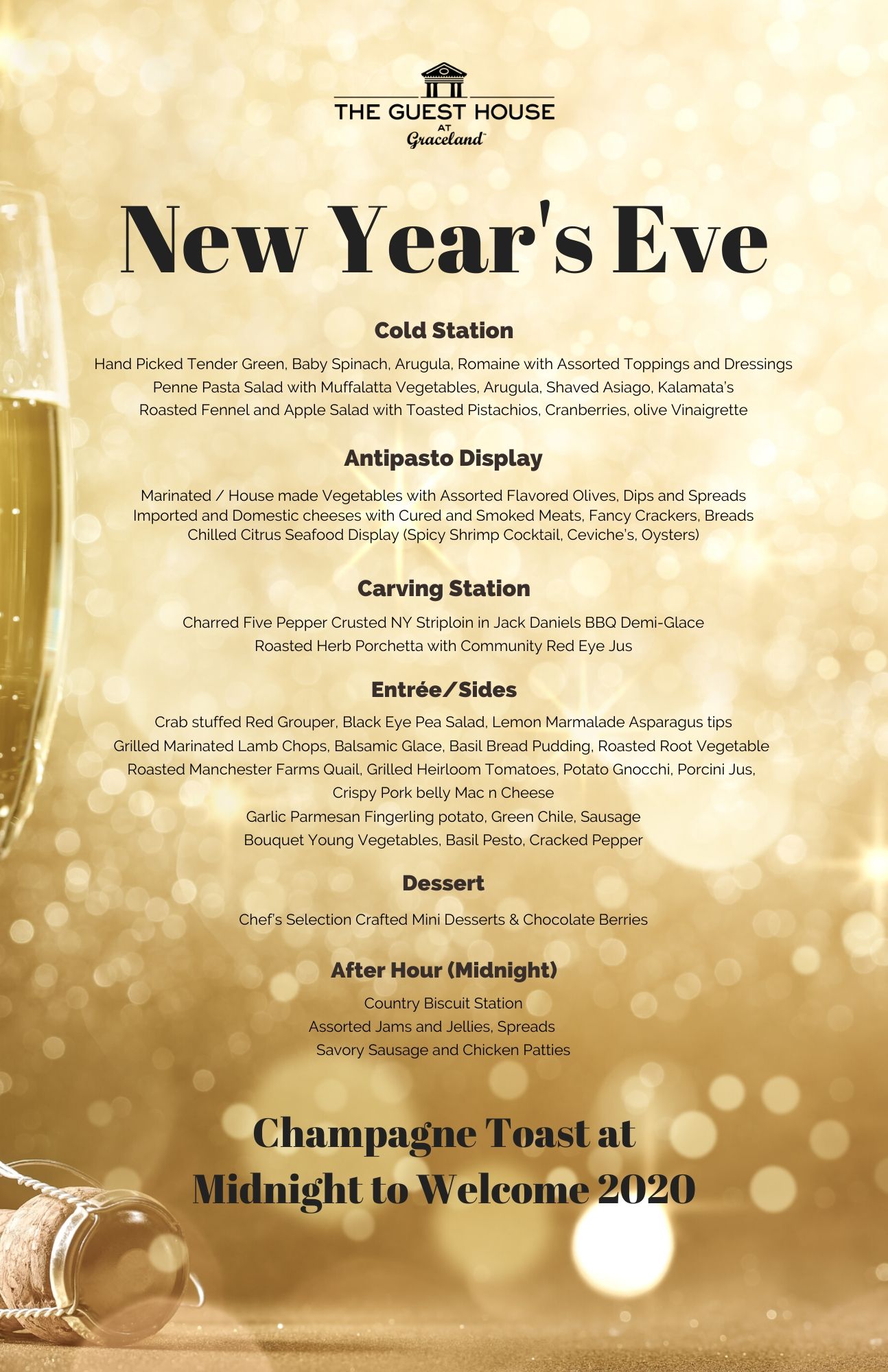 | The Guest House at Graceland | The Guest House at Graceland NYE Menu Guest House at Graceland 2020