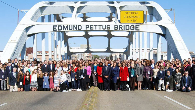 terri-sewell-selma-edmund-pettus-bridge | The Guest House at Graceland | The Guest House at Graceland Selma Alabama Edmund Pettus Bridge